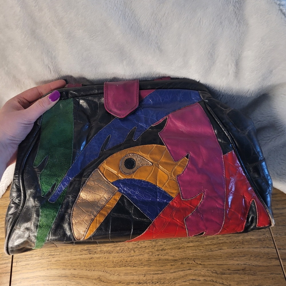 Vintage Leather bird bag